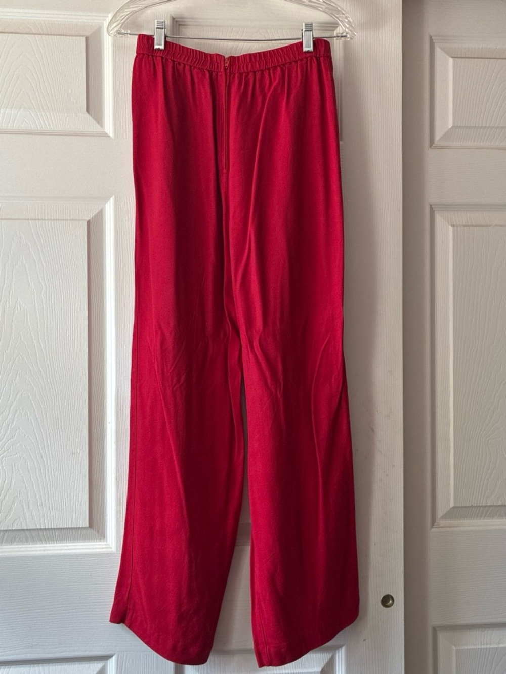 Red Wide-Leg Pants - Picture 3 of 4